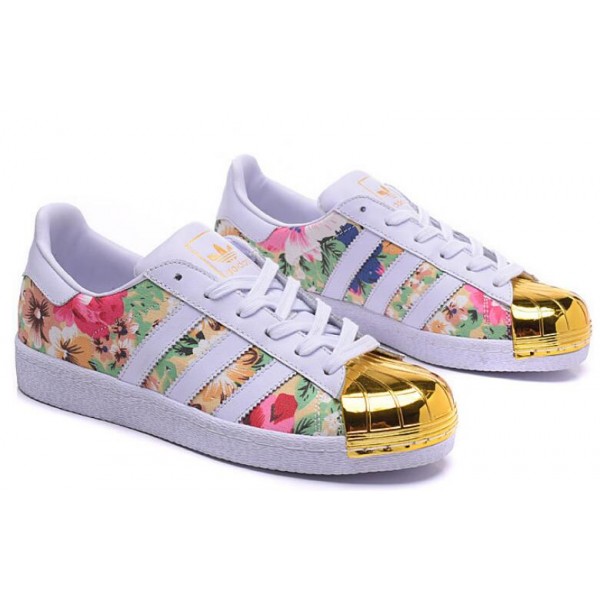 basket adidas superstar femme fleuri